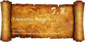 Tapasztó Margit névjegykártya