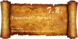 Tapasztó Margit névjegykártya
