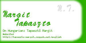 margit tapaszto business card